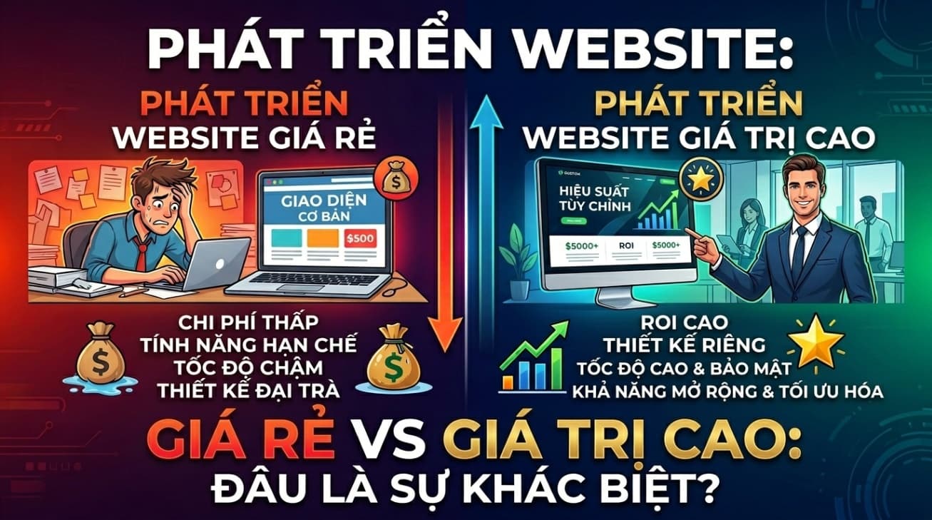 Làm web giá rẻ vs làm web có giá trị: Khác nhau ở đâu?