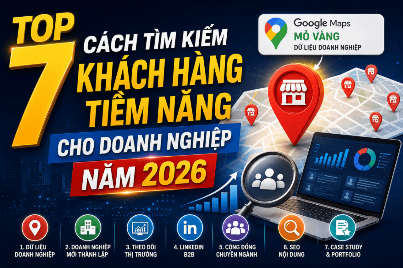 Top 7 Cách Tìm Kiếm Khách Hàng Tiềm Năng Cho Doanh Nghiệp Năm 2026